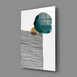 Abstract Shapes Glass Wall Art