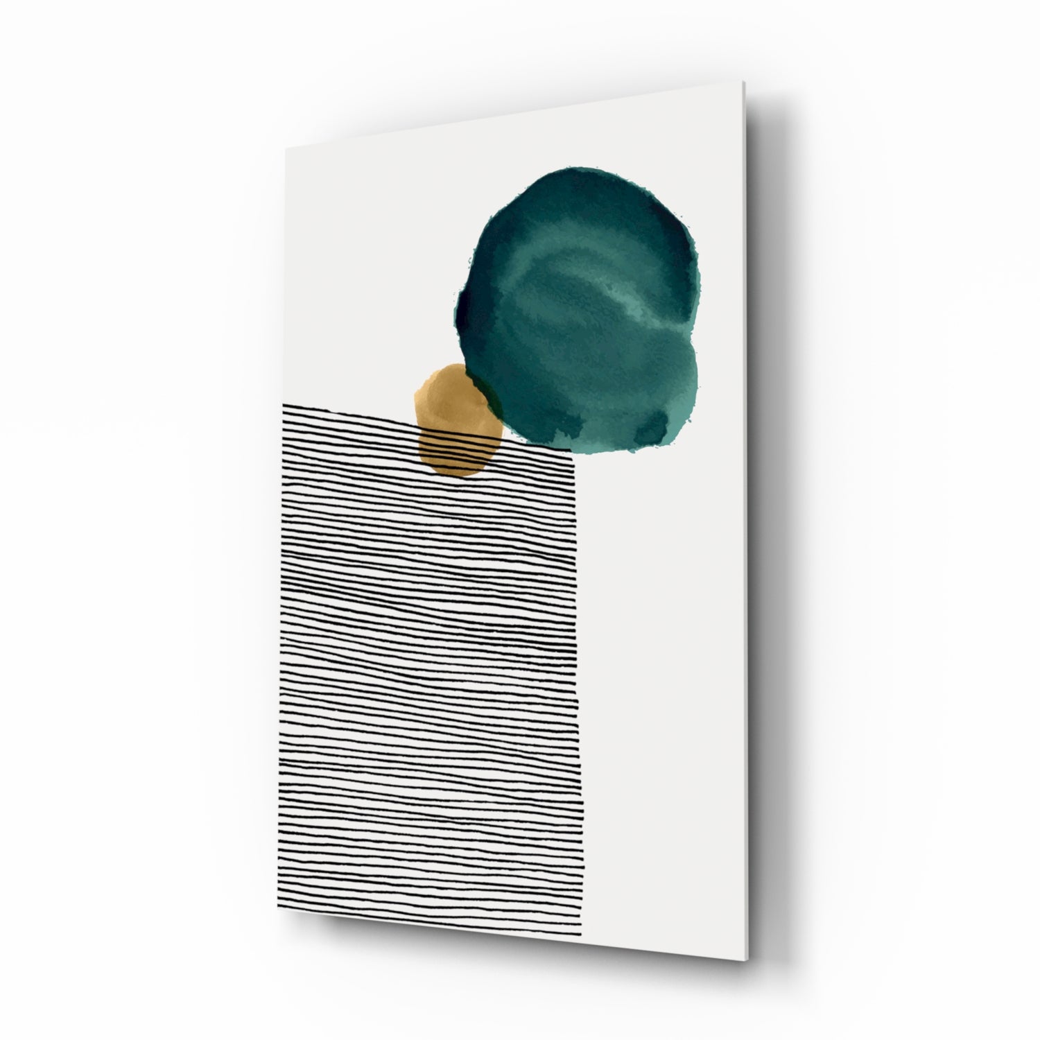 Abstract Shapes Glass Wall Art