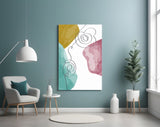 Abstract Shapes Glass Wall Art