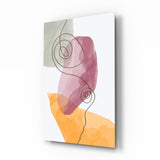 Abstract Shapes Glass Wall Art