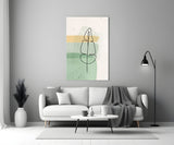 Abstract Shapes Glass Wall Art