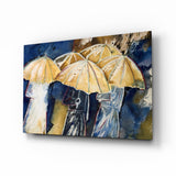 Umbrellas Glass Wall Art