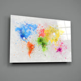 Map of Colors Glass Wall Art