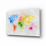 Map of Colors Glass Wall Art