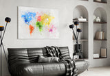 Map of Colors Glass Wall Art