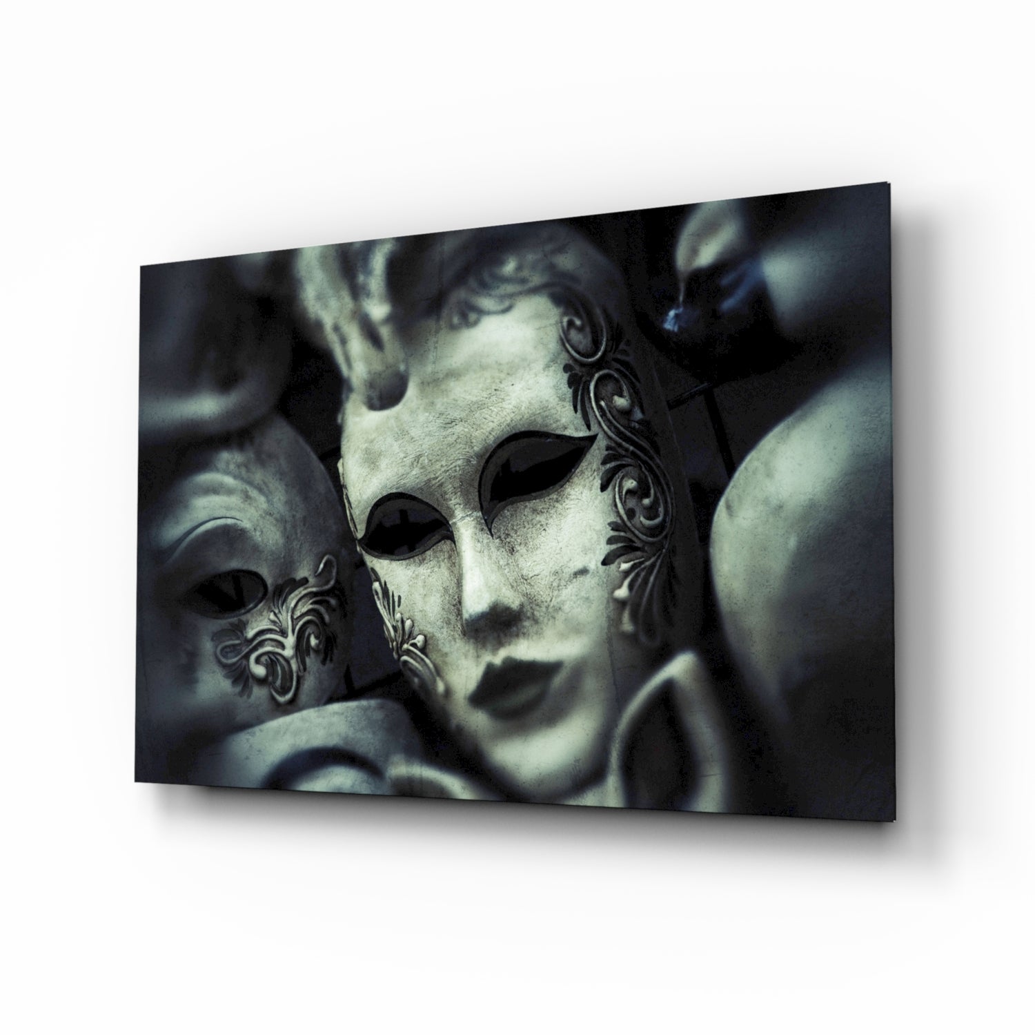 Mask Glass Wall Art