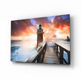 Lighthouse Glass Wall Art