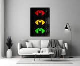 Colored Lips Glass Wall Art