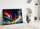 Colorful Space Glass Wall Art