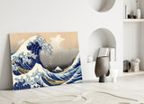 Kanagawa Oki Nami Ura Great Wave Glass Wall Art