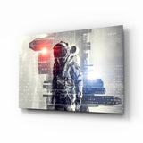 Digital Astronaut Glass Wall Art