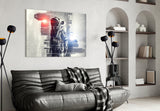 Digital Astronaut Glass Wall Art