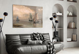 Sailboats Glass Wall Art