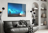 Starry Night Glass Wall Art