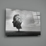 Autumn of Thoughts Glass Wall Art