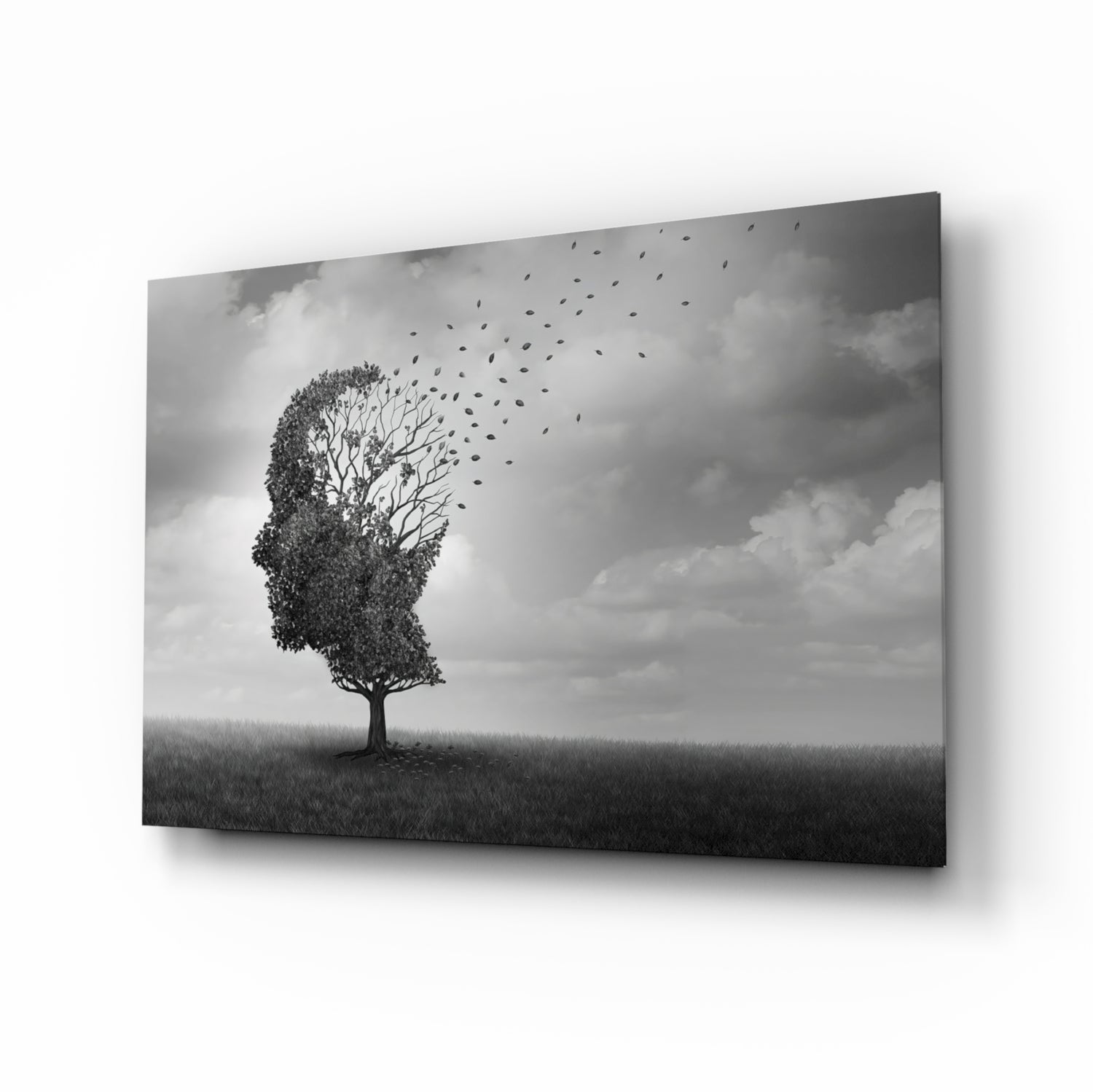 Autumn of Thoughts Glass Wall Art