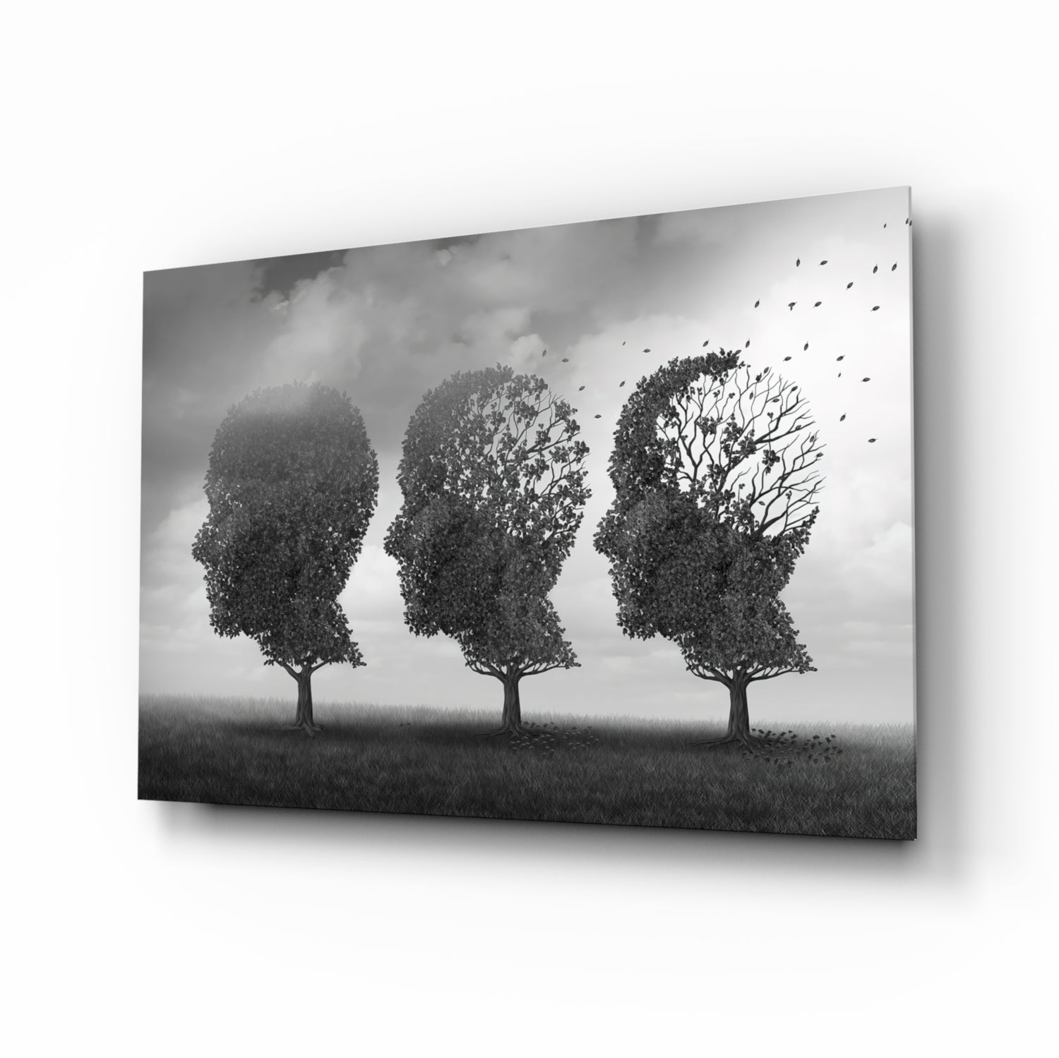 Autumn of Thoughts Glass Wall Art