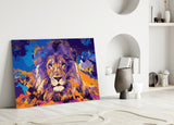 Lion Glass Wall Art