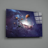 Planets Glass Wall Art