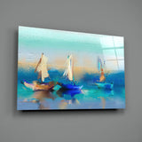 Sailboat Glass Wall Art