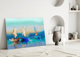 Sailboat Glass Wall Art