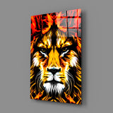 Lion Glass Wall Art