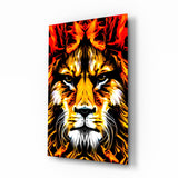 Lion Glass Wall Art