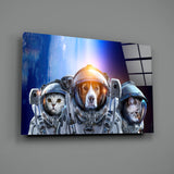 Space Team Glass Wall Art