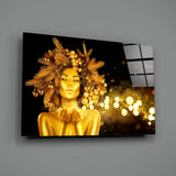 Gold Woman Glass Wall Art