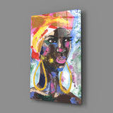 Woman with Earrings Glass Wall Art