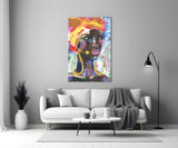 Woman with Earrings Glass Wall Art