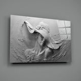 Relief Woman Glass Wall Art