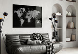 World Map Glass Art