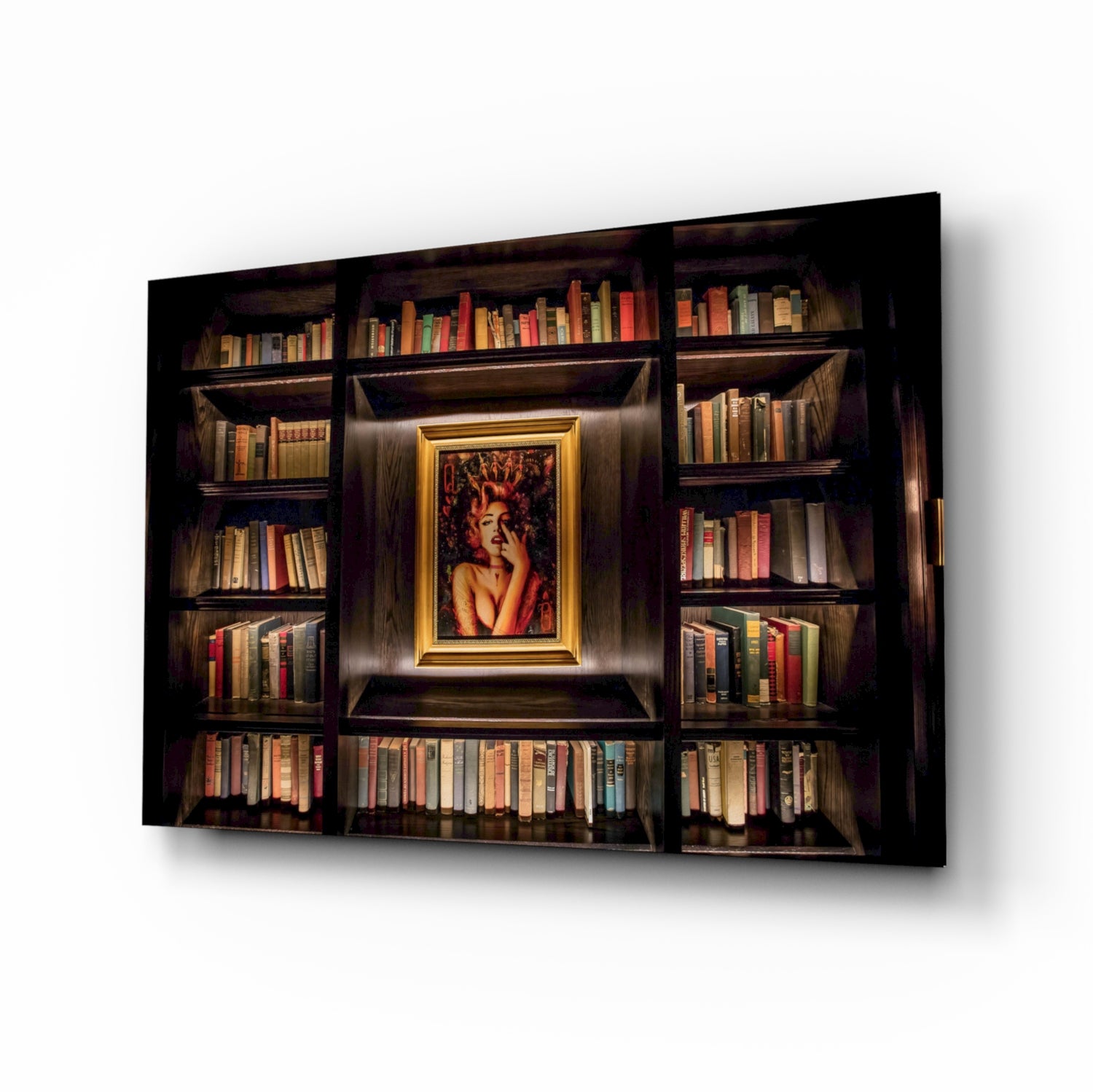 Bookshelf Glass Art