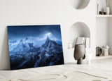 Imposing Mountains Glass Art