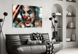 Joker’s Laugh Glass Wall Art