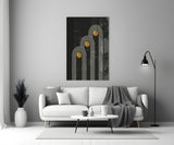 Three Dots Glass Wall Art