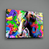 Colored Horse Glass Wall Art