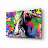 Colored Horse Glass Wall Art