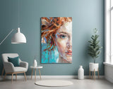 Woman  Glass Wall Art