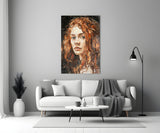 Woman  Glass Wall Art