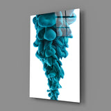 Blue Layers Glass Wall Art