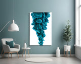 Blue Layers Glass Wall Art