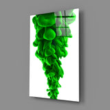 Green Layers Glass Wall Art