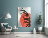 Autumn Red Glass Wall Art