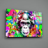 Monkey Face Glass Wall Art