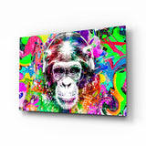 Monkey Face Glass Wall Art