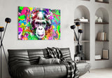 Monkey Face Glass Wall Art