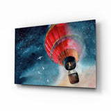 Baloon to the Moon Glass Wall Art