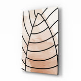 Lines of Leaf Glass Wall Art